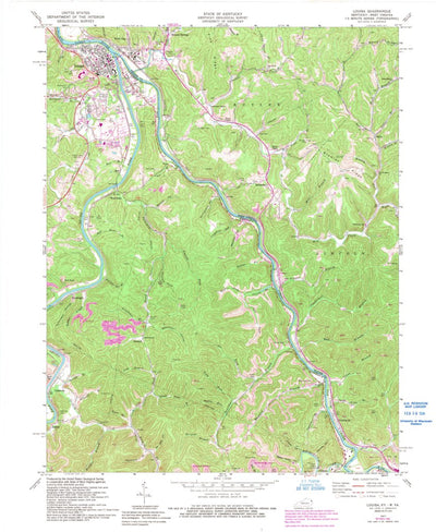 United States Geological Survey Louisa, KY-WV (1971, 24000-Scale) digital map