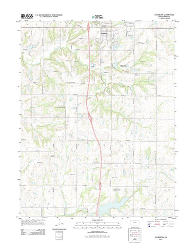 United States Geological Survey Louisburg, KS (2012, 24000-Scale) digital map