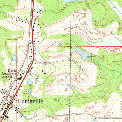 United States Geological Survey Louisville, AL (1968, 24000-Scale) digital map