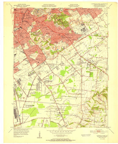United States Geological Survey Louisville East, KY (1951, 24000-Scale) digital map