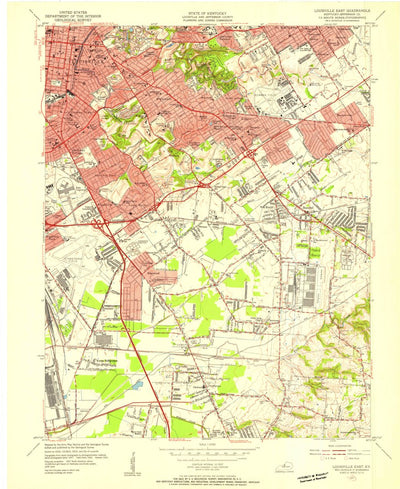 United States Geological Survey Louisville East, KY (1955, 24000-Scale) digital map