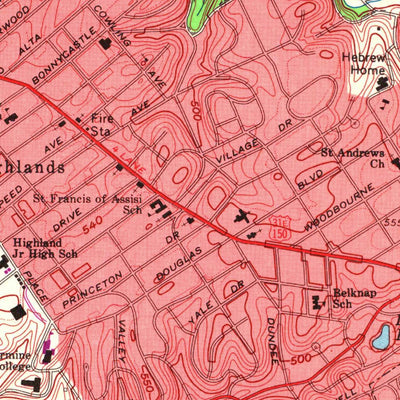 United States Geological Survey Louisville East, KY (1965, 24000-Scale) digital map
