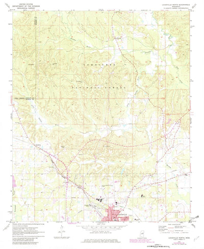 United States Geological Survey Louisville North, MS (1972, 24000-Scale) digital map