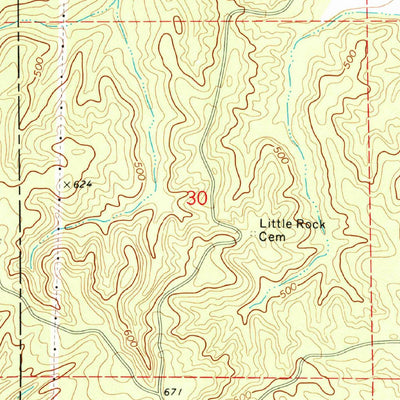 United States Geological Survey Louisville North, MS (1972, 24000-Scale) digital map