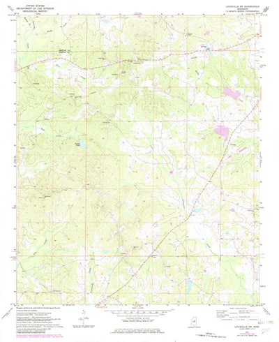United States Geological Survey Louisville SW, MS (1972, 24000-Scale) digital map