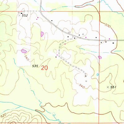 United States Geological Survey Louisville SW, MS (1972, 24000-Scale) digital map