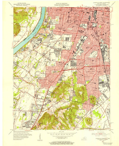 United States Geological Survey Louisville West, KY-IN (1955, 24000-Scale) digital map