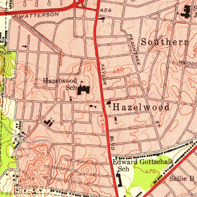 United States Geological Survey Louisville West, KY-IN (1955, 24000-Scale) digital map