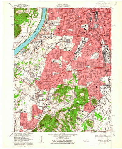 United States Geological Survey Louisville West, KY-IN (1960, 24000-Scale) digital map