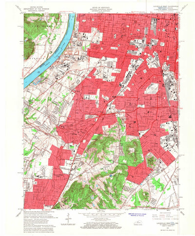 United States Geological Survey Louisville West, KY-IN (1965, 24000-Scale) digital map