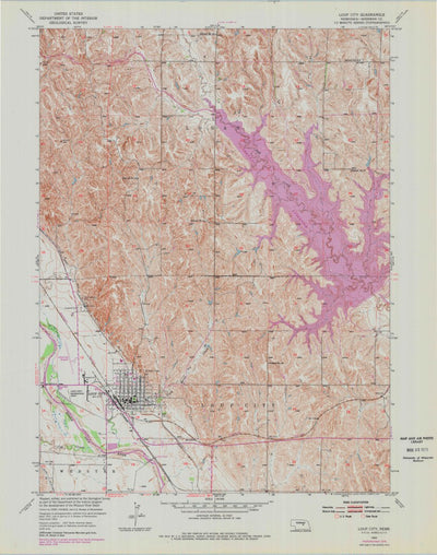 United States Geological Survey Loup City, NE (1953, 24000-Scale) digital map
