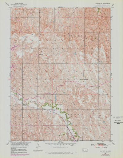 United States Geological Survey Loup City SE, NE (1953, 24000-Scale) digital map
