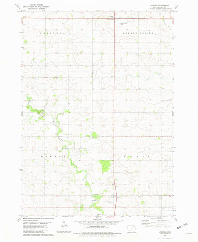 United States Geological Survey Lourdes, IA (1981, 24000-Scale) digital map