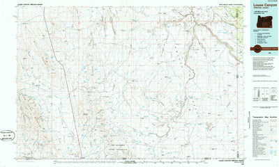 United States Geological Survey Louse Canyon, OR-ID-NV (1984, 100000-Scale) digital map