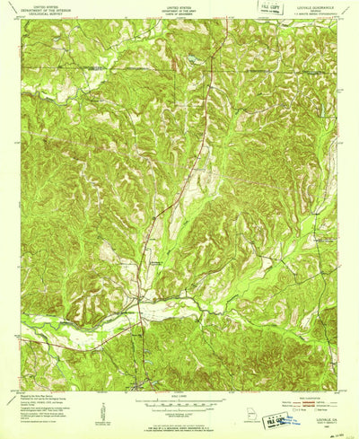 United States Geological Survey Louvale, GA (1950, 24000-Scale) digital map