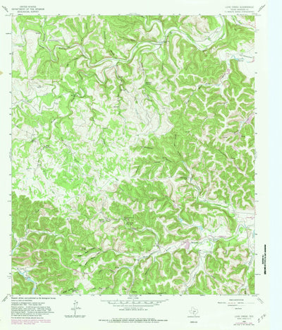 United States Geological Survey Love Creek, TX (1964, 24000-Scale) digital map