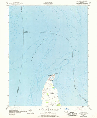 United States Geological Survey Love Point, MD (1953, 24000-Scale) digital map