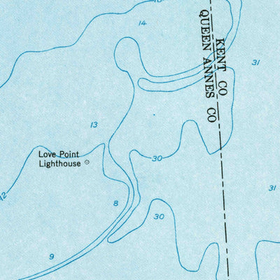 United States Geological Survey Love Point, MD (1953, 24000-Scale) digital map