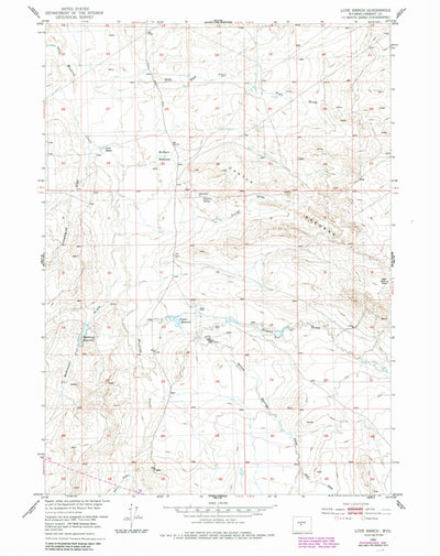 United States Geological Survey Love Ranch, WY (1952, 24000-Scale) digital map