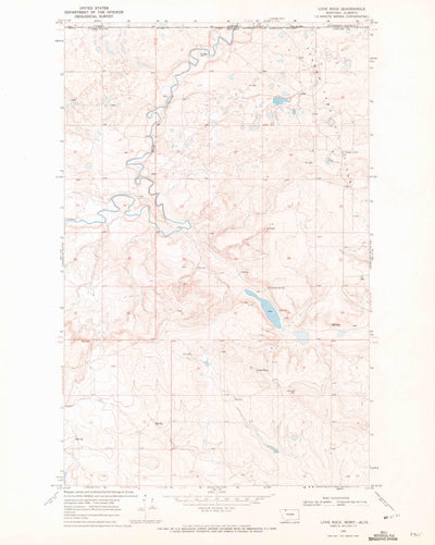 United States Geological Survey Love Rock, MT (1968, 24000-Scale) digital map