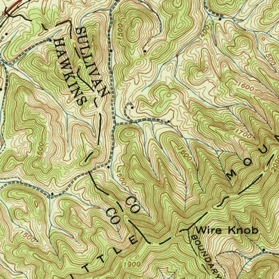 United States Geological Survey Lovelace, TN (1939, 24000-Scale) digital map