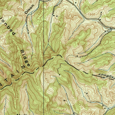 United States Geological Survey Lovelace, TN (1939, 24000-Scale) digital map