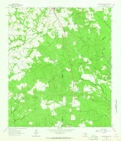 United States Geological Survey Lovelady South, TX (1962, 24000-Scale) digital map