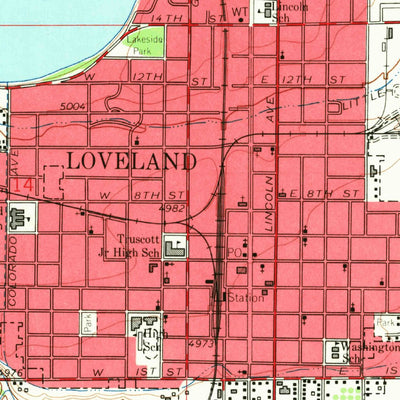 United States Geological Survey Loveland, CO (1960, 24000-Scale) digital map