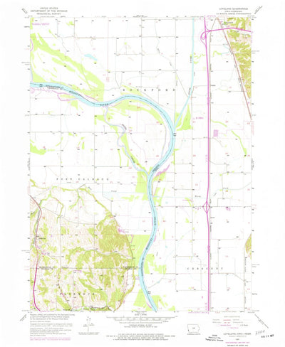 United States Geological Survey Loveland, IA-NE (1957, 24000-Scale) digital map