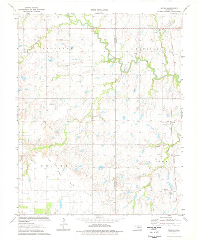 United States Geological Survey Lovell, OK (1974, 24000-Scale) digital map