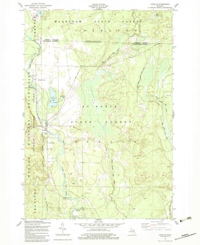 United States Geological Survey Lovells, MI (1950, 24000-Scale) digital map