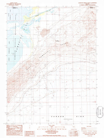 United States Geological Survey Lovelock Indian Caves, NV (1986, 24000-Scale) digital map
