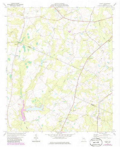 United States Geological Survey Lovett, GA (1974, 24000-Scale) digital map