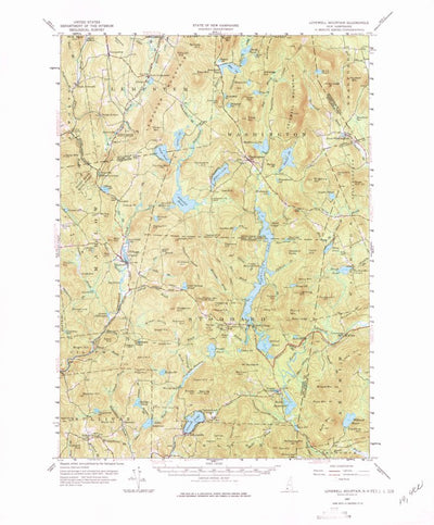 United States Geological Survey Lovewell Mountain, NH (1957, 62500-Scale) digital map