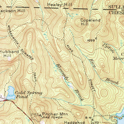 United States Geological Survey Lovewell Mountain, NH (1957, 62500-Scale) digital map