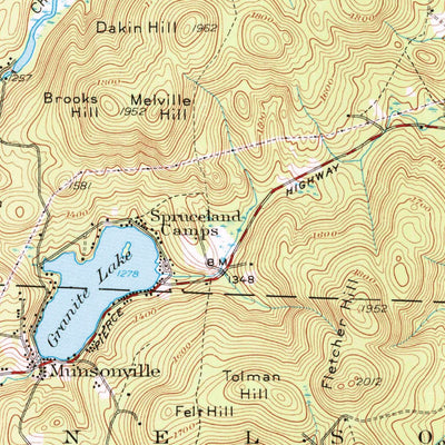 United States Geological Survey Lovewell Mountain, NH (1957, 62500-Scale) digital map