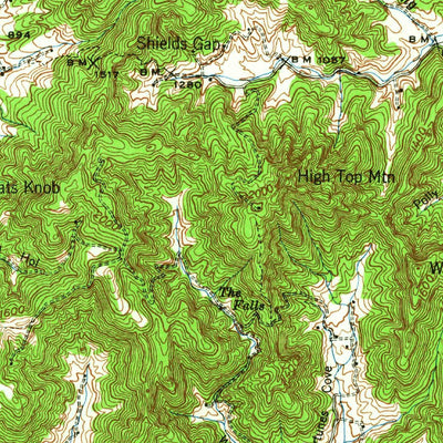 United States Geological Survey Lovingston, VA (1943, 62500-Scale) digital map