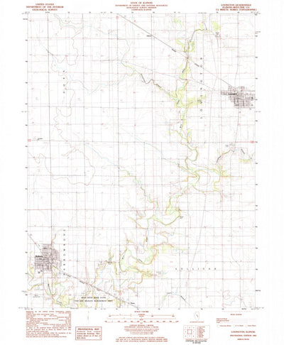 United States Geological Survey Lovington, IL (1983, 24000-Scale) digital map