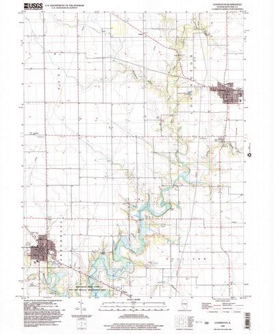 United States Geological Survey Lovington, IL (1999, 24000-Scale) digital map
