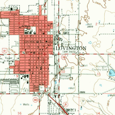 United States Geological Survey Lovington, NM (1962, 62500-Scale) digital map