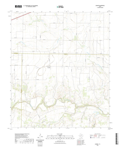 United States Geological Survey Lowake, TX (2022, 24000-Scale) digital map
