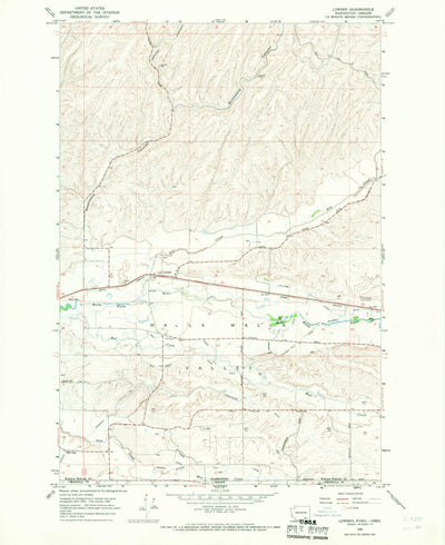 United States Geological Survey Lowden, WA-OR (1966, 24000-Scale) digital map