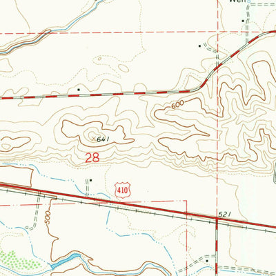 United States Geological Survey Lowden, WA-OR (1966, 24000-Scale) digital map