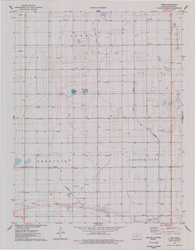 United States Geological Survey Lowe, KS (1976, 24000-Scale) digital map