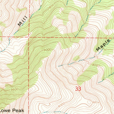 United States Geological Survey Lowe Peak, UT (1968, 24000-Scale) digital map