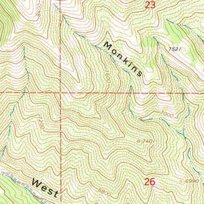 United States Geological Survey Lowe Peak, UT (1968, 24000-Scale) digital map