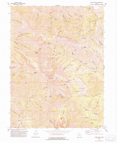United States Geological Survey Lowe Peak, UT (1993, 24000-Scale) digital map