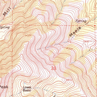 United States Geological Survey Lowe Peak, UT (1993, 24000-Scale) digital map