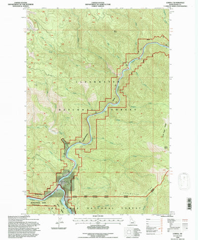 United States Geological Survey Lowell, ID (1994, 24000-Scale) digital map