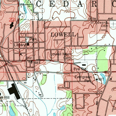 United States Geological Survey Lowell, IN (1992, 24000-Scale) digital map